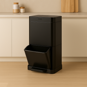 Devanti 70L Motion Sensor Bin Pedal Bins Automatic Black