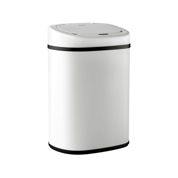 Devanti 82L Motion Sensor Bin Rubbish Automatic White - Image 3