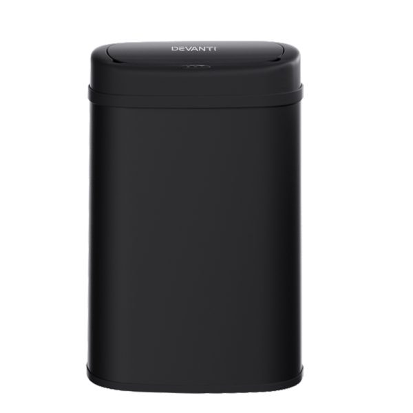 Devanti 50L Sensor Bin Motion Rubbish Automatic Black - Image 2