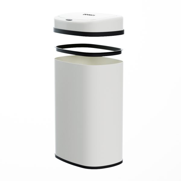 Devanti 50L Sensor Bin Motion Rubbish Automatic White - Image 4