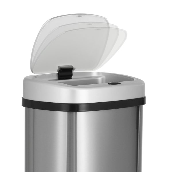 Devanti 60L Sensor Bin Motion Rubbish Automatic Silver - Image 5