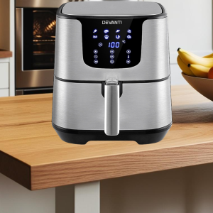 Devanti Air Fryer 7L LCD Fryers Stainless Steel