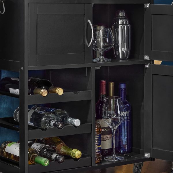 Kitchen Trolley Bottle Rack Drawer Cabinet - Image 4