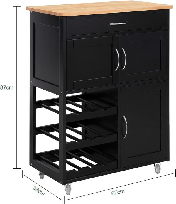 Kitchen Trolley Bottle Rack Drawer Cabinet - Image 5