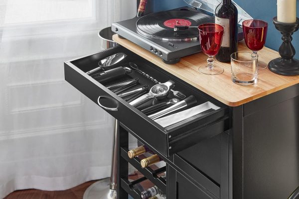 Kitchen Trolley Bottle Rack Drawer Cabinet - Image 6