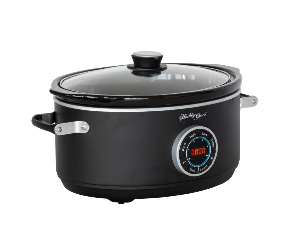 6.5L Digital Ceramic Slow Cooker with LED Control – Stainless Steel | Easy Family Meals - Image 3