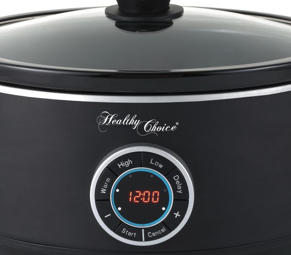 6.5L Digital Ceramic Slow Cooker with LED Control – Stainless Steel | Easy Family Meals - Image 4