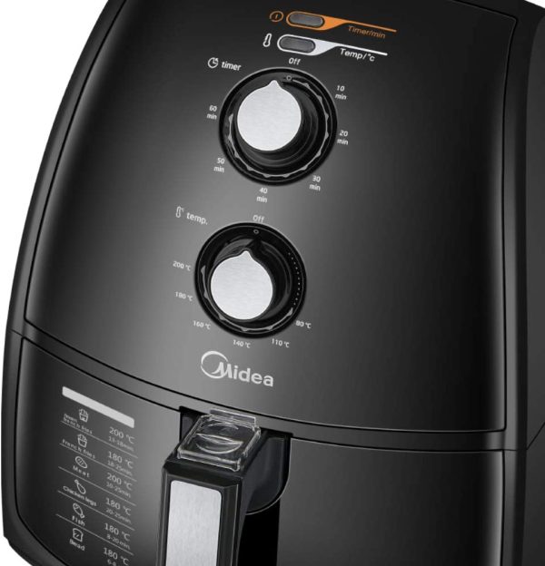 Midea 4L 1500W Multi-functional Air Fryer - Black - Image 4