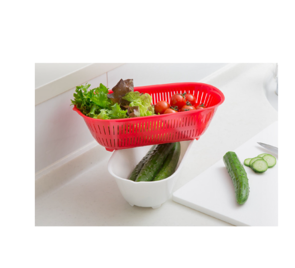 [10-PACK] KOKUBO Japan Long Drain Set Bowl Red - Image 3