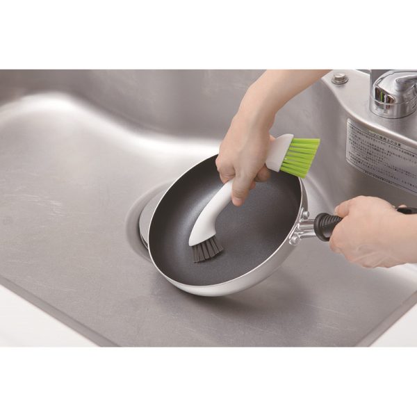 [10-PACK] KOKUBO Japan Brush Small Green Double-ended Pot Wash Brush Dishwash Brush - Image 2