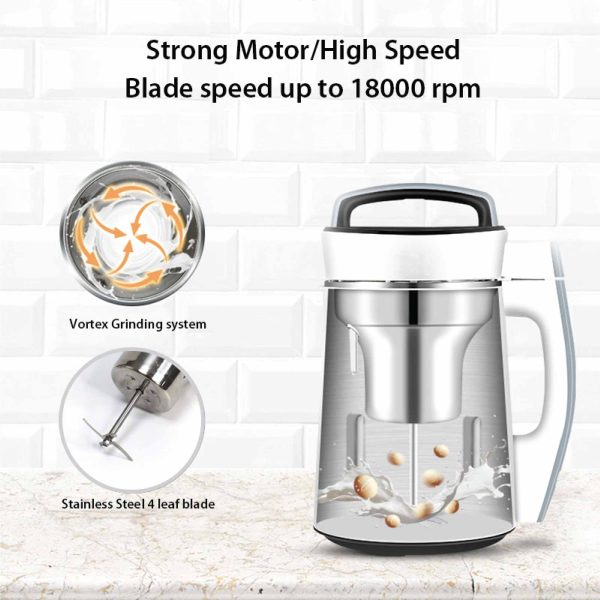 1.2L Electric Soy Bean Milk Maker Machine - Automatic Soya Almond Nut Blender - Image 4