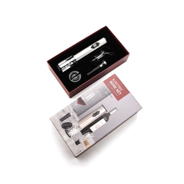 Electric Wine Bottle Opener Set - Automatic Corkscrew Pourer Pump Sealer Cutter - Image 5