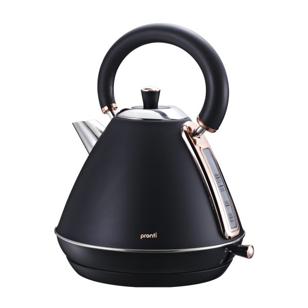 Pronti Rose Trim Collection Toaster & Kettle Bundle - Black - Image 2