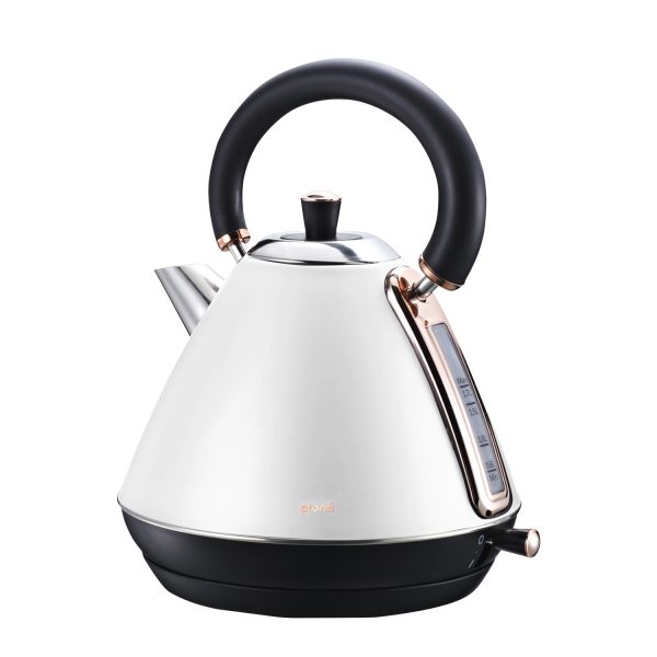 Pronti Rose Trim Collection Toaster & Kettle Bundle - White - Image 2