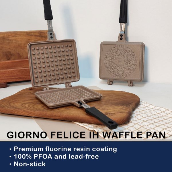Giorno Felice IH Waffle Maker Pan Non-Stick Double-Sided Detachable - Image 2