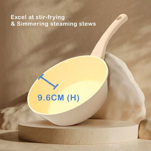 Giorno Felice IH Wok Pan 28cm Ceramic Non-Stick Stir Frypan Induction - Image 2