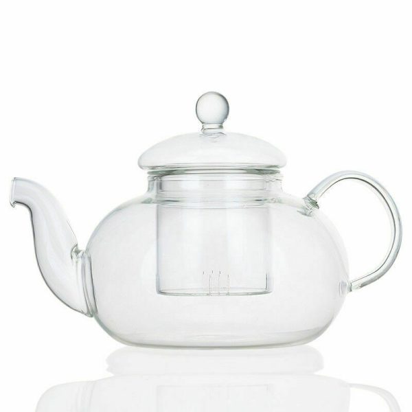 1 Set of Gongfu Chinese Ceremony Tea Set - 6 Glass cups with Infuser and Tealight Candle Pot Warmer - Image 2