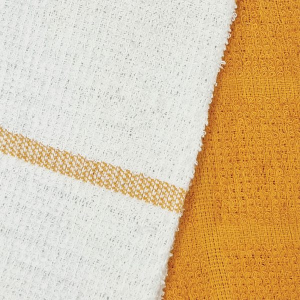 Set of 4 Rosa Cotton Rich Terry Tea Towels 42 x 62cm Mustard - Image 2