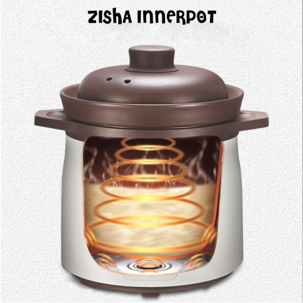 Kylin Electric Purple Clay Pot Slow Cooker 5L - K2021 - Image 5