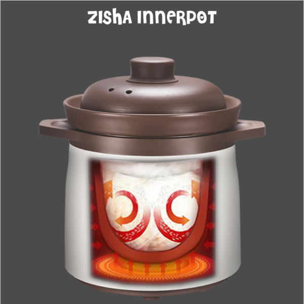 Kylin Electric Purple Clay Pot Slow Cooker 5L - K2021 - Image 6