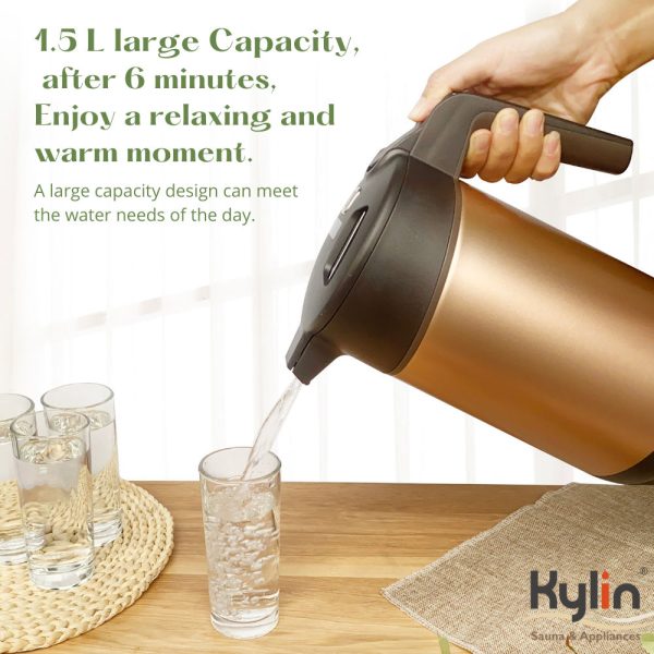 Kylin Vacuum Thermal Insulated Kettle 1.5L AU-K5051 - Image 5