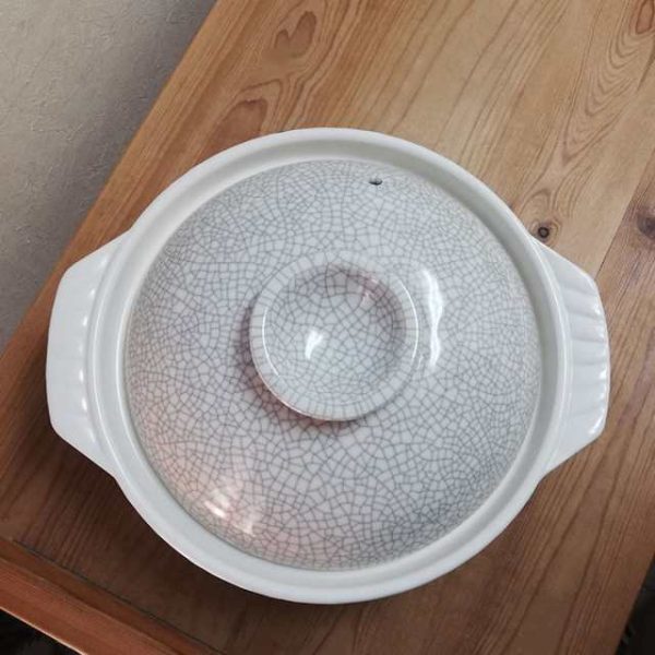 Donabe Japanese Ginpo 31cm Clay Pot Ceramic Hot Pot Casserole #10 5-6 people 2.9L - Image 3