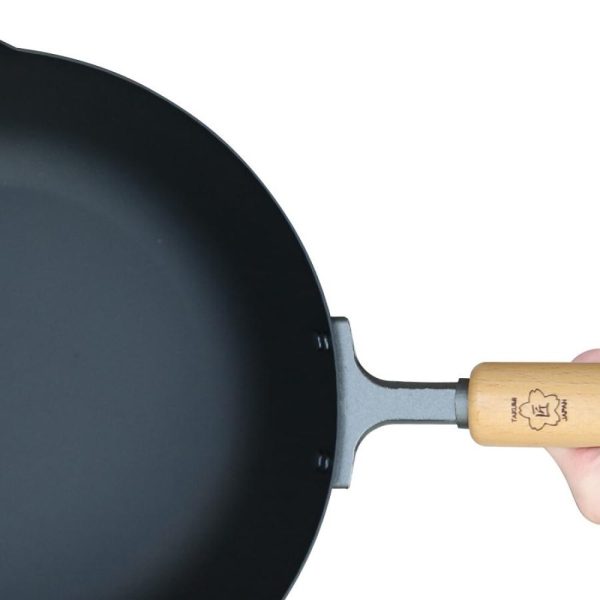 Takumi Premium Magma Plate Cast Iron Wok - Made in Japan - 30cm - Image 3