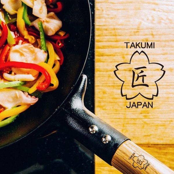 Takumi Premium Magma Plate Cast Iron Wok - Made in Japan - 30cm - Image 5