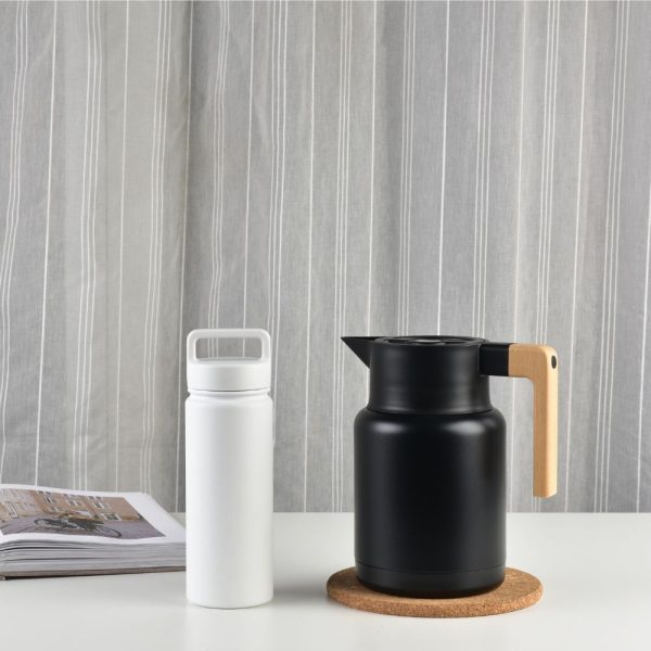 Kylin 304 Stainless Steel Japanese Vaccum Jug 1.3L - Black - Image 3
