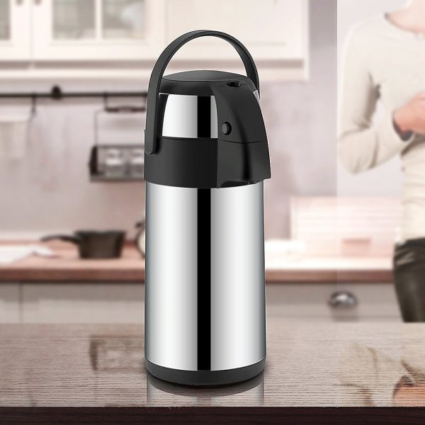 Air Pot for Tea Coffee 5L Pump Action Insulated Airpot Flask Drink Dispenser - Image 2