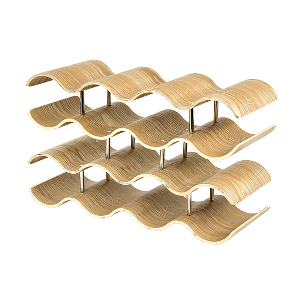 Wooden Wave Wine Rack/Creative Home Grape Wine Holder Shelf Cabinet/Bottle Rack - Image 4