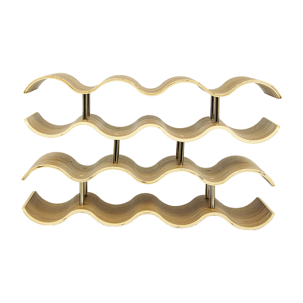 Wooden Wave Wine Rack/Creative Home Grape Wine Holder Shelf Cabinet/Bottle Rack - Image 5