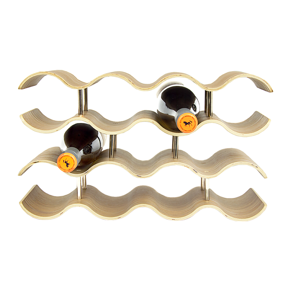 Wooden Wave Wine Rack/Creative Home Grape Wine Holder Shelf Cabinet/Bottle Rack - Image 6
