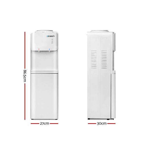 Devanti Water Cooler Dispenser Stand White - Image 2