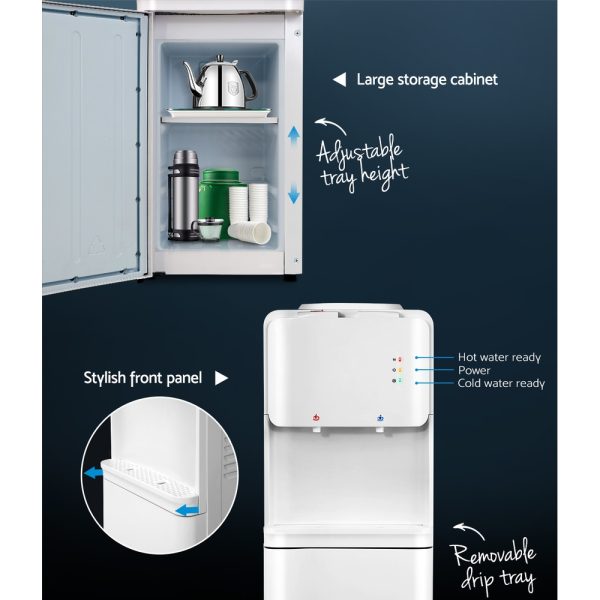 Devanti Water Cooler Dispenser Stand White - Image 3
