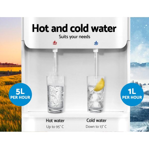 Devanti Water Cooler Dispenser Stand White - Image 4
