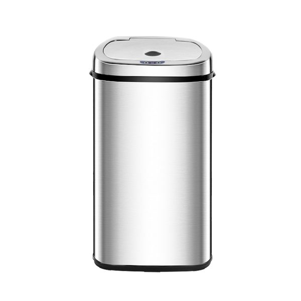 Devanti 50L Motion Sensor Bin Rubbish Automatic Silver - Image 3