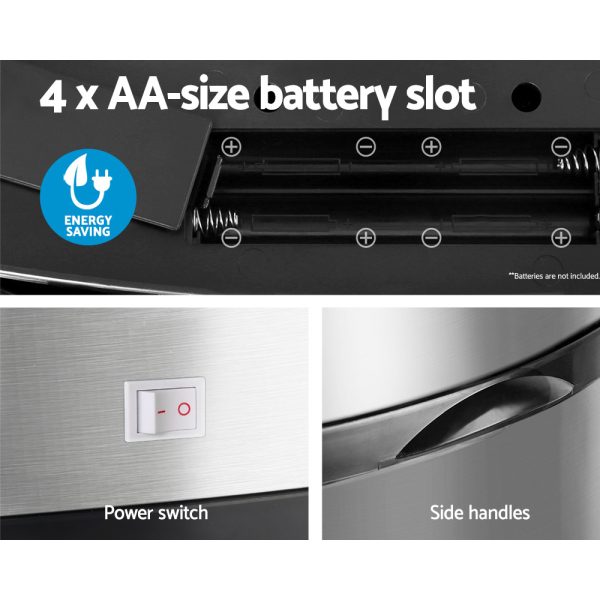 Devanti 50L Motion Sensor Bin Rubbish Automatic Silver - Image 6