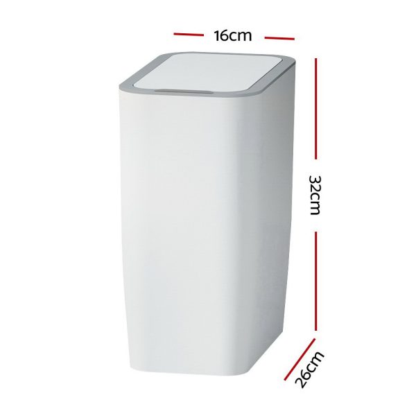 Devanti 9L Motion Sensor Bin Rubbish Automatic White - Image 2