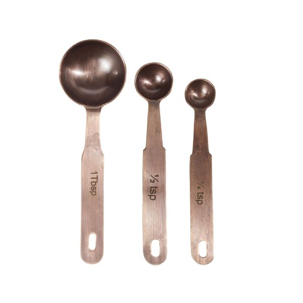 Antique Copper Finish Stainless Steel Measuring Spoons - Image 2