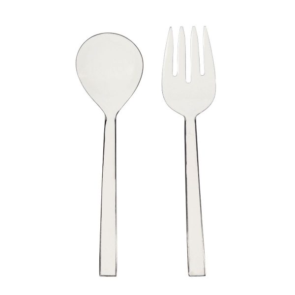 Enamel Salad Servers Fork and Spoon Set - Image 2