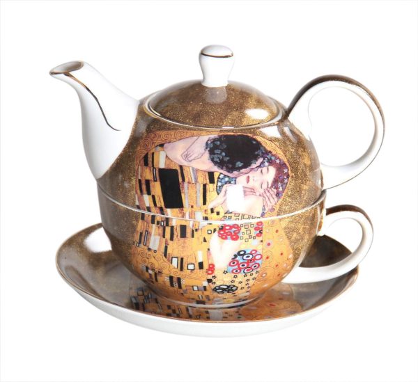 Tea for One Set – Gustav Klimt “The Kiss” Fine Bone China - Image 2