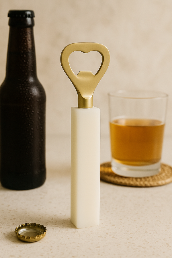 White Resin Bottle Opener – Elegant, Durable & Stylish Bar Accessory