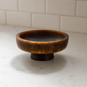 Pedestal Serving Bowl Caramel Small
