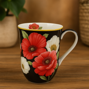 Elegant Poppies Fine Bone China Mug – 405ml