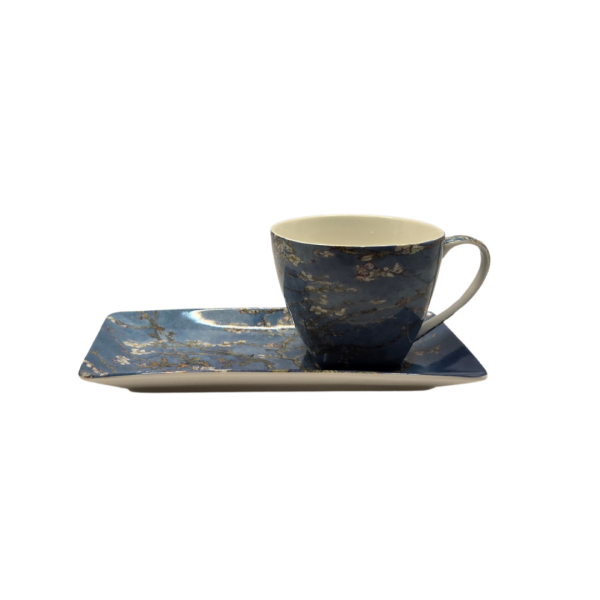 Almond Blossom Elegance Van Gogh-Inspired Cup & Saucer
