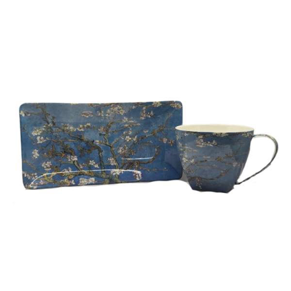 Almond Blossom Elegance Van Gogh-Inspired Cup & Saucer