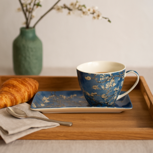 Almond Blossom Elegance Van Gogh-Inspired Cup & Saucer