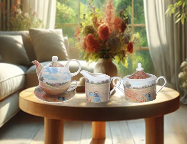 Monet Tea for One Set – Poppy Field Elegance