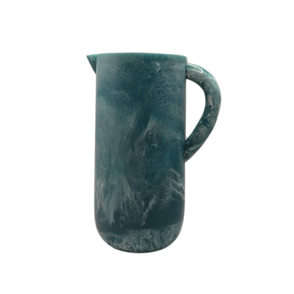 Hand-Poured Resin Pitcher – Blue